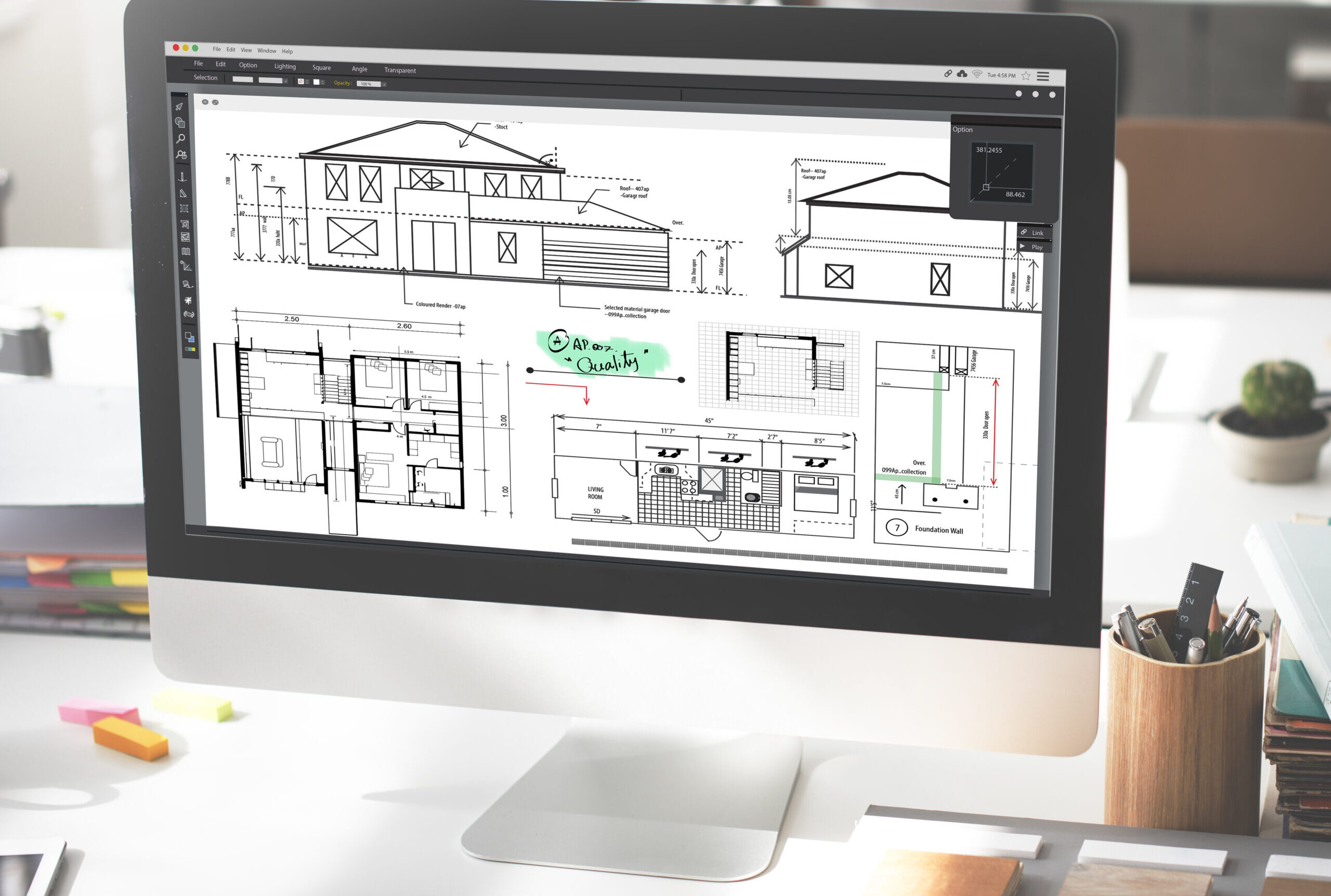 Blueprint Architect Construction Project Sketch Concept